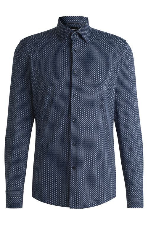 Camisa Slim-Fit Em Material De Desempenho