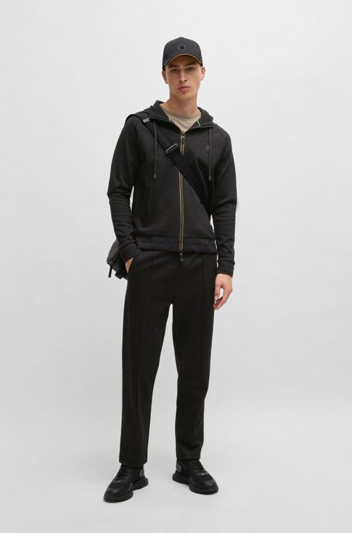 Moletom Com Capuz E Fecho Em Algodão Com Monograma Double B