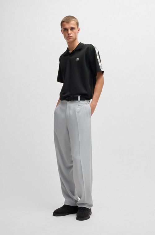 Polo De Algodão Com Fita Xadrez
