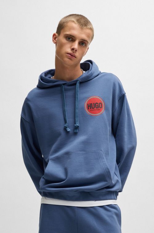 Moletom Descontraído Com Capuz E Logo Estampado