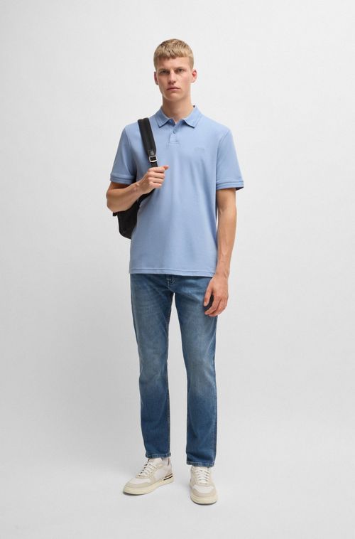 Polo Em Algodão Interlock Com Estampa De Logo