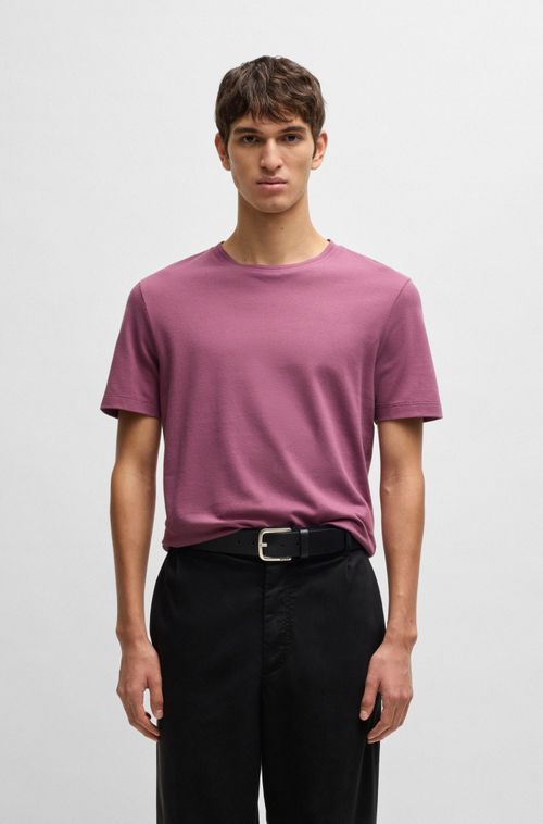 Camiseta Em Algodão Com Padrão Jacquard De Bolhas