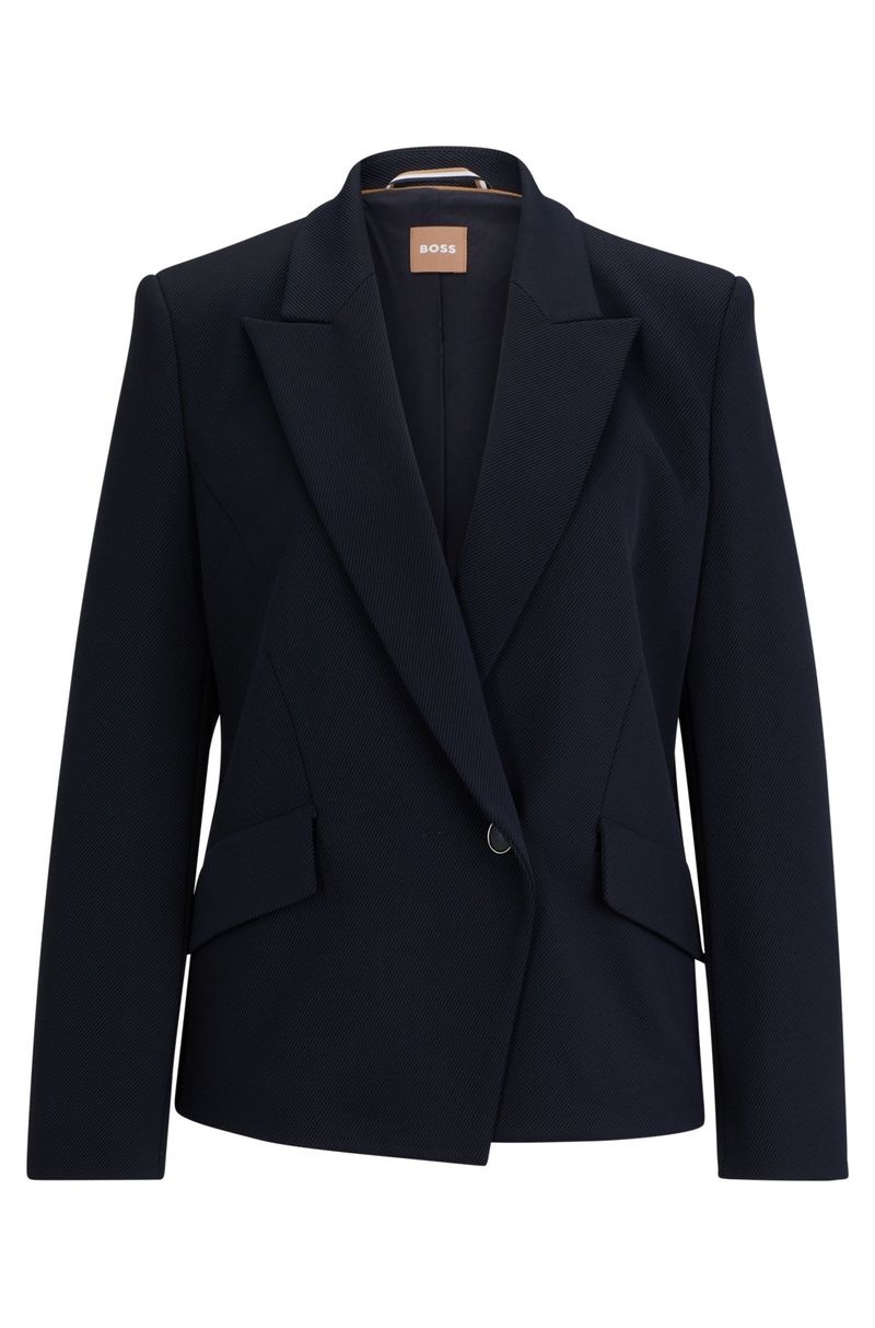 Blazer De Corte Regular Em Sarja