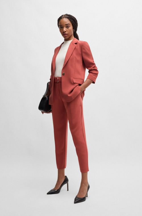 Blazer Regular Em Crepe Resistente A Amassados