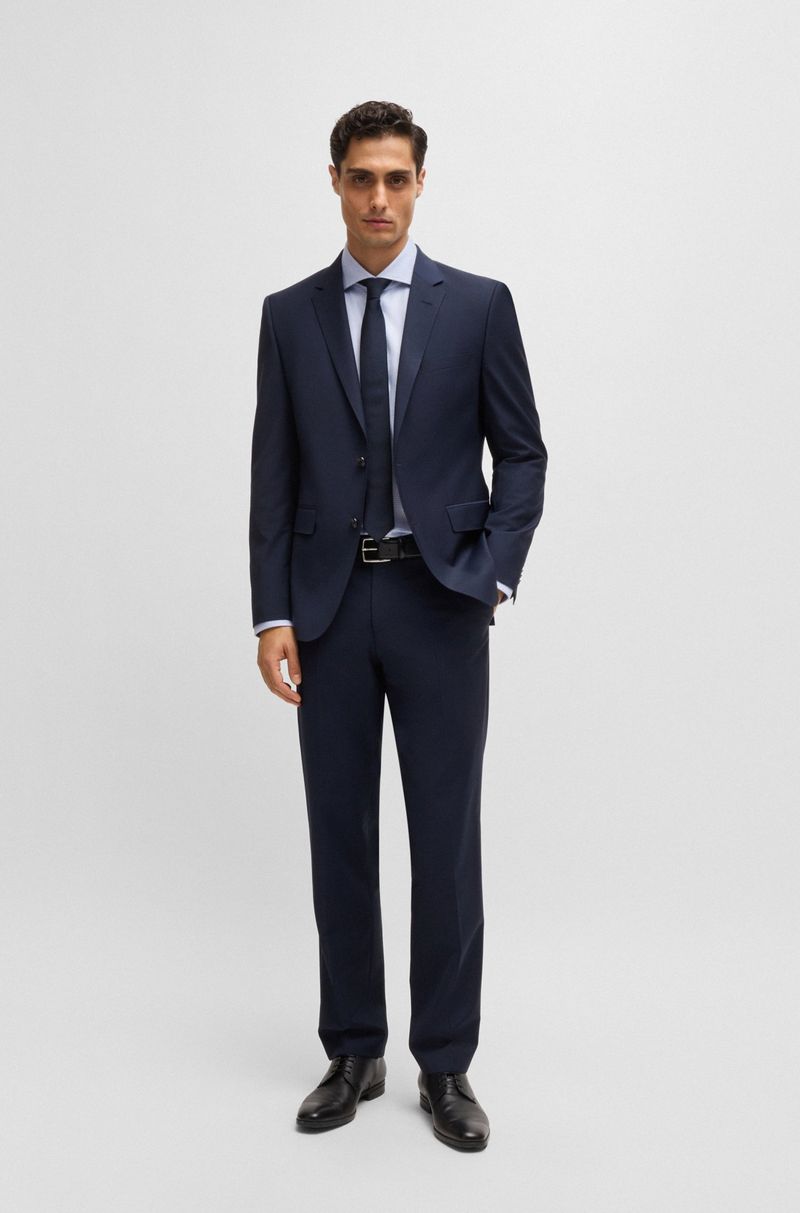 Camisa Slim De Algodão Estruturada