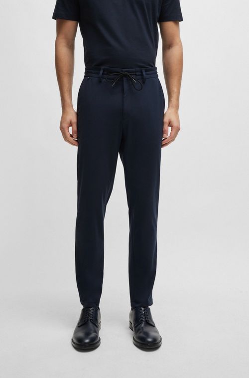 Calças Azul Slim Fit Em Jersey Stretch