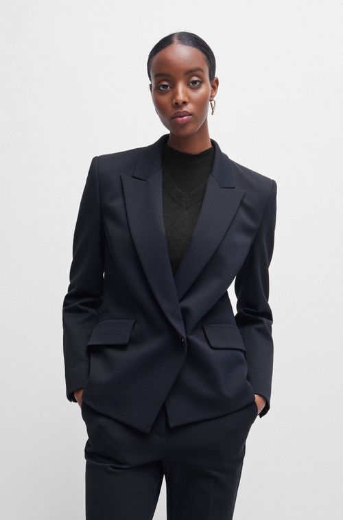Blazer De Corte Regular Em Sarja