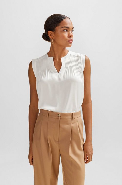 Blusa De Corte Folgado Em Seda Esticável
