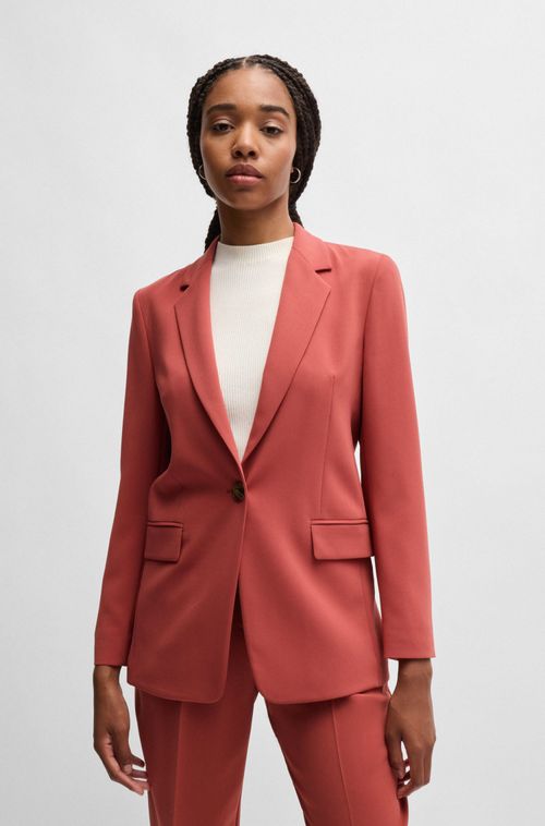 Blazer Regular Em Crepe Resistente A Amassados