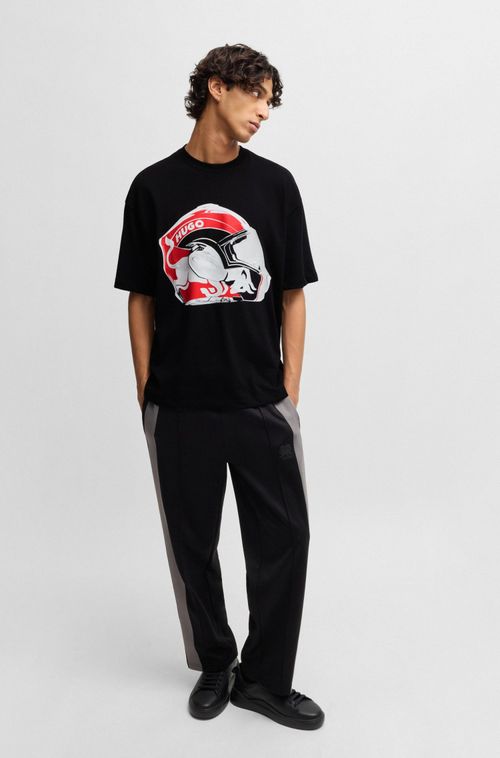 Camiseta HUGO X Rb De Algodão De Com Estampa De Corrida