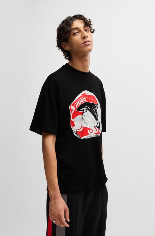 Camiseta HUGO X Rb De Algodão De Com Estampa De Corrida
