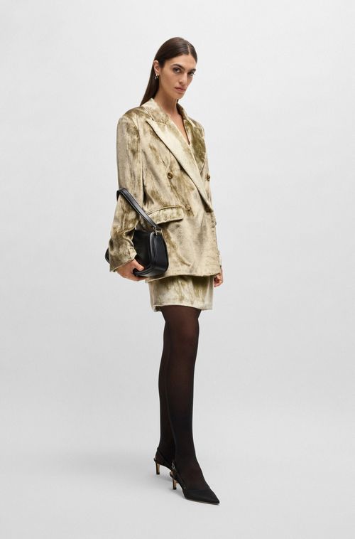 Casaco Oversized De Veludo Macio