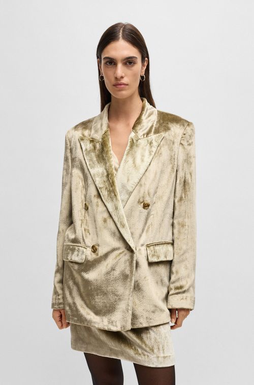 Casaco Oversized De Veludo Macio