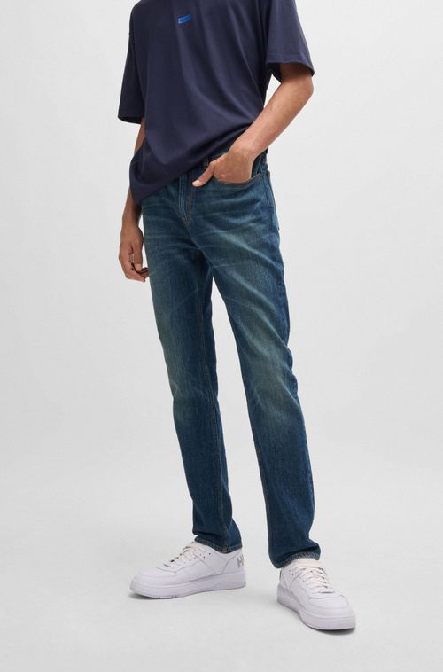 Calças Jeans Slim Elástica Azul