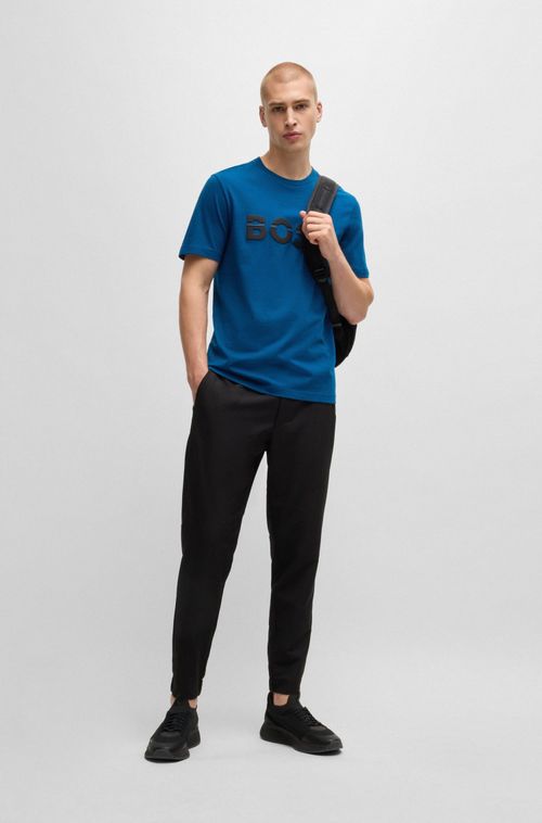 Camiseta Regular De Algodão Com Arte De Logo