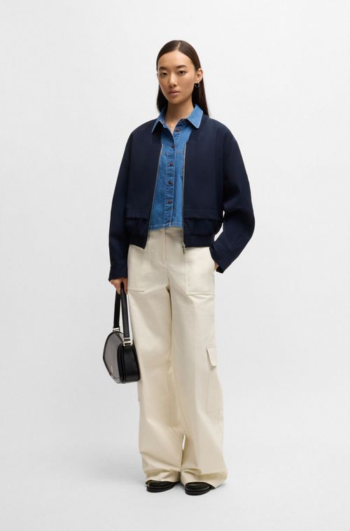 Casaco Oversized Com Efeito De Camadas