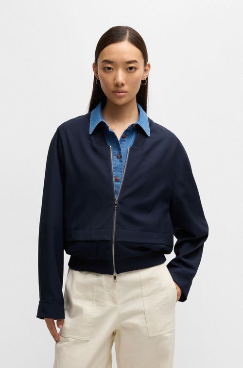 Casaco Oversized Com Efeito De Camadas