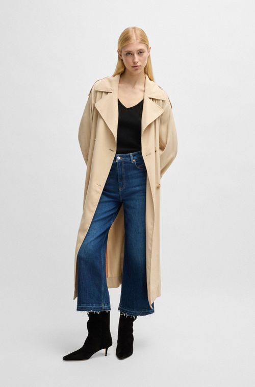 Moletom De Malha Com Decote Em V Slim