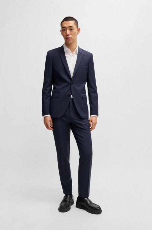 Blazer Extra-Slim Em Lã Virgem Mesclada