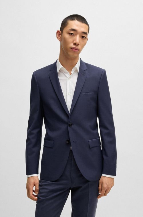 Blazer Extra-Slim Em Lã Virgem Mesclada