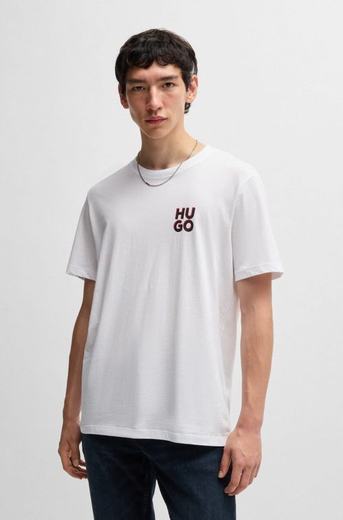 Conjunto Com Duas Camisetas Em Algodão Com Logo Sobreposto
