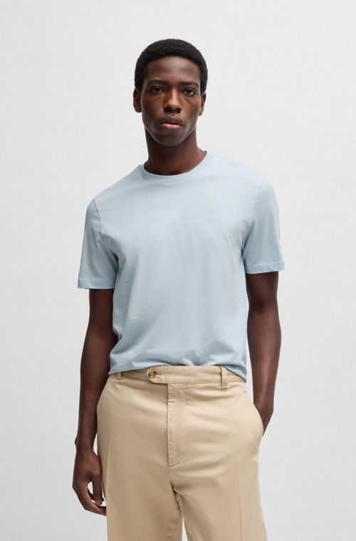 Camiseta De Algodão Jersey Com Logo Emborrachado