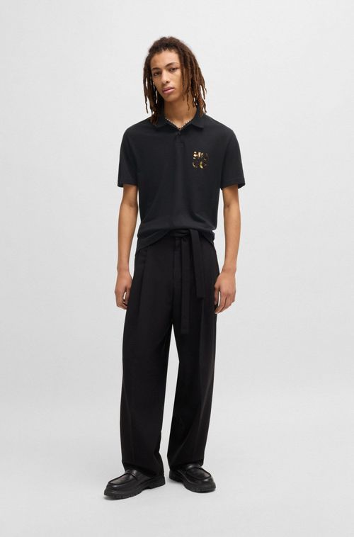 Polo De Algodão Piqué Com Estampa Gráfica Do Logo