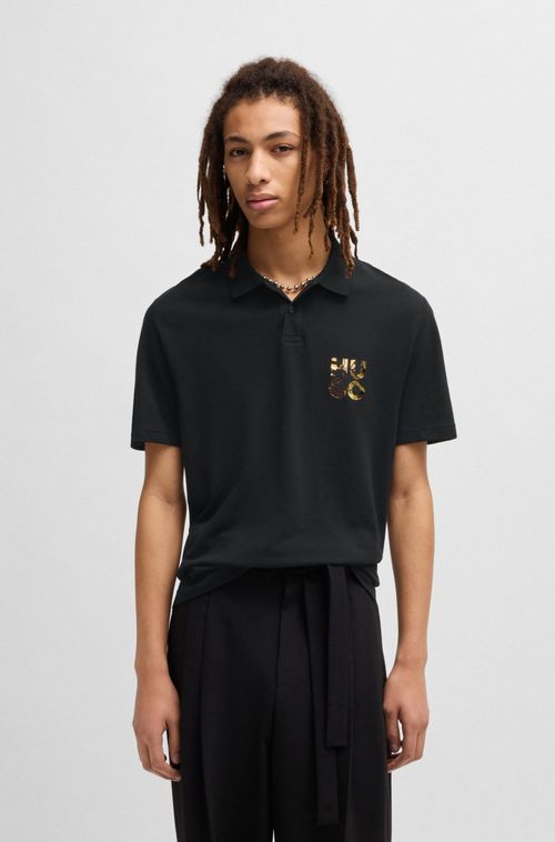 Polo De Algodão Piqué Com Estampa Gráfica Do Logo