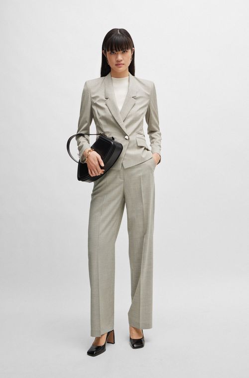 Paletó Regular Em Lã Virgem