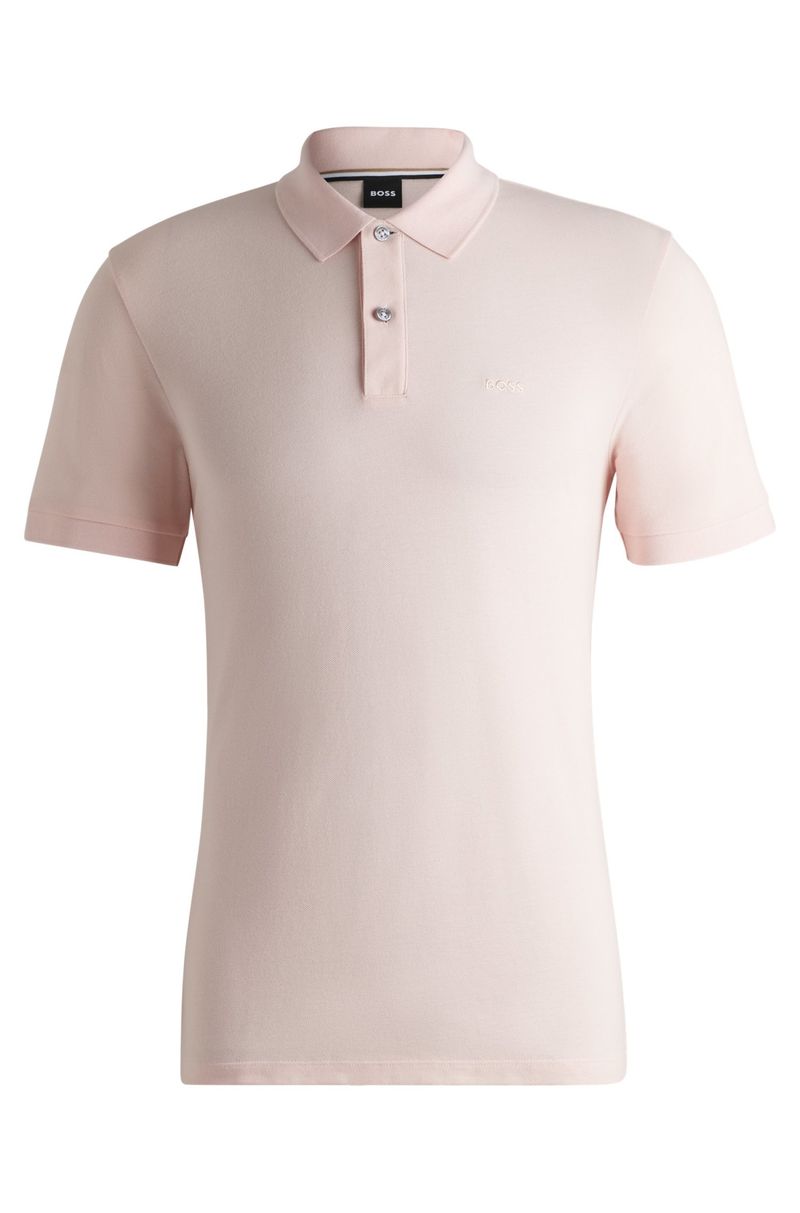 Polo Pallas De Ajuste Regular Em Algodão Com Logo Bordado