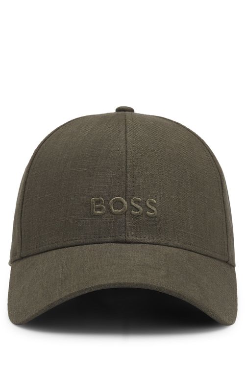 Boné Em Linho Com Logo Bordado