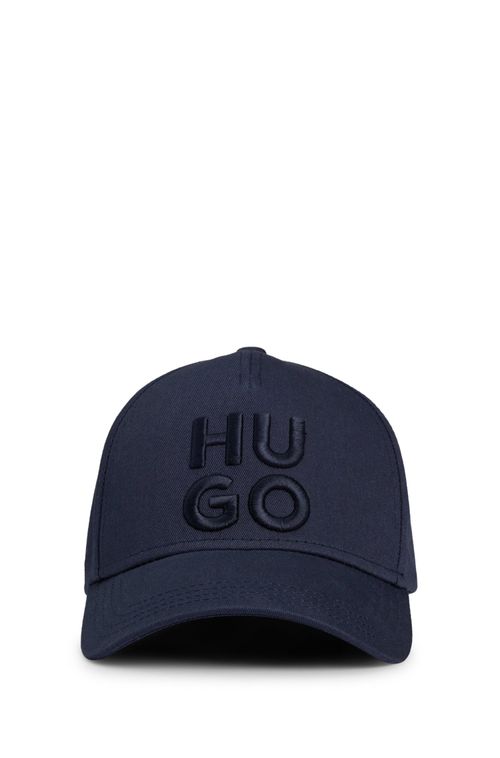 Boné De Sarja De Algodão Com Logo Bordado