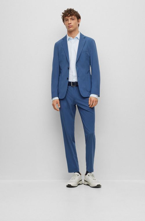 Camisa De Ajuste Fino Em Tecido Estruturado De Stretch Performance