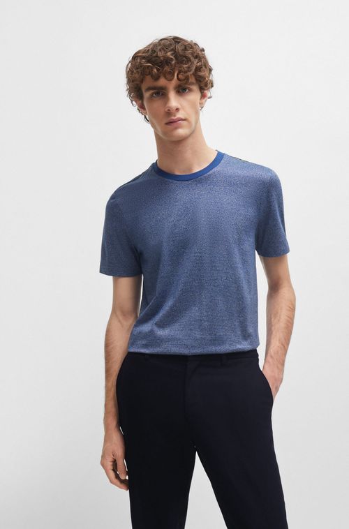 Camiseta Slim Fit Em Algodão Mouliné Mercerizado