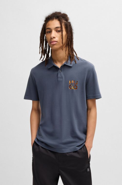 Polo De Algodão Piqué Com Estampa Gráfica Do Logo