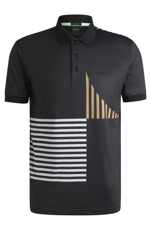 Polo Paddy Em Jersey Elástico Com Estampa