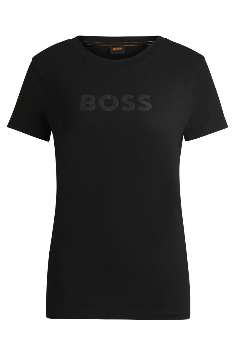 Camiseta Em Jersey De Algodão Com Logo Tipográfico