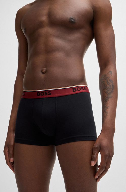 Pack De Três Boxers De Algodão Elástico Com Logo