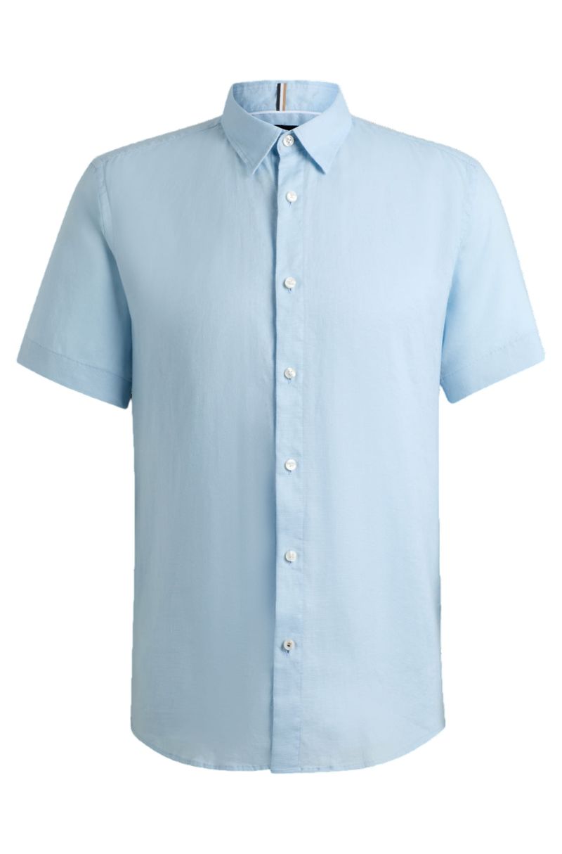 Camisa Justa De Linho Elástico