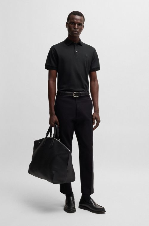 Polo De Algodão Piqué Com Monograma Double B