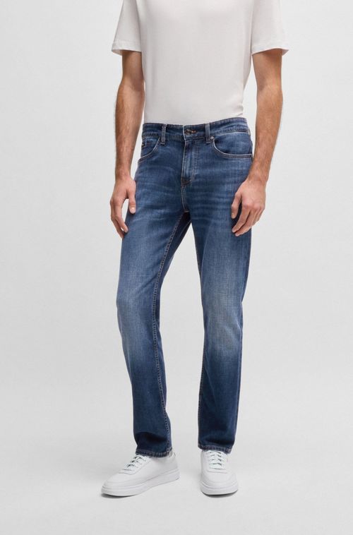 Calças Jeans Slim Delaware Elástica Azul Confortável