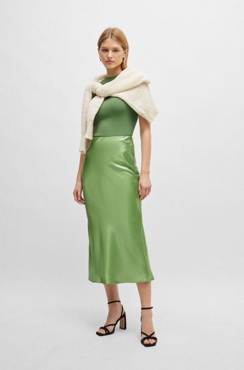 Top Sem Mangas Com Gola Alta Em Tecido Canelado