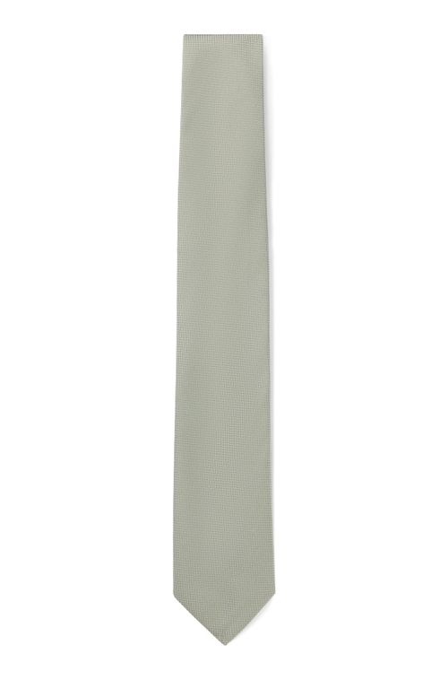 Gravata Jacquard De Seda Com Micropadrão