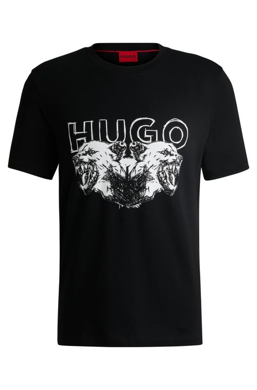 Camiseta Em Jersey De Algodão Com Logo
