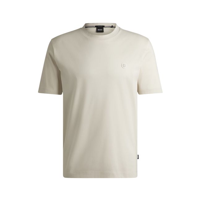 Camiseta De Ajuste Regular Em Algodão Com O Monograma Double B