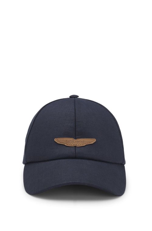 Boné Boss X Aston Martin Em Linho Com Emblema De Logo