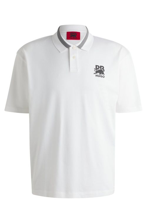 Camisa Polo De Algodão Elástico Hugo X Rb Com Logo