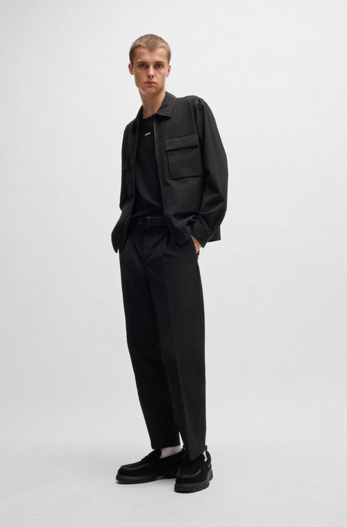 Sobrecamisa Oversized Em Seersucker Repelente À Água