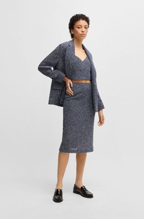 Top Em Tweed De Crochê De Dois Tons
