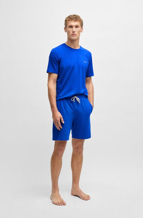 Camiseta Regular Fit Em Algodão Elástico Com Logo Bordado